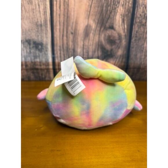 Squishmallows Navina the Narwhal 8" Plush Rainbow Tie Dye Toy - Picture 5 of 5